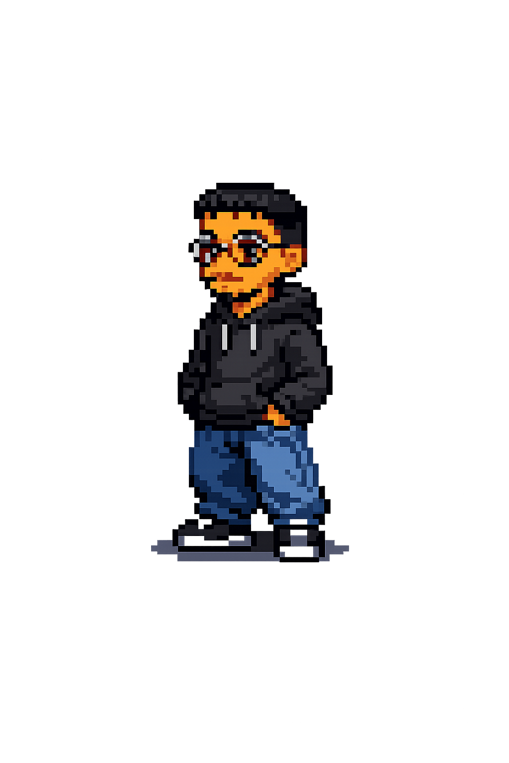Full-body pixel-art avatar of Ayoub Oulad Ali